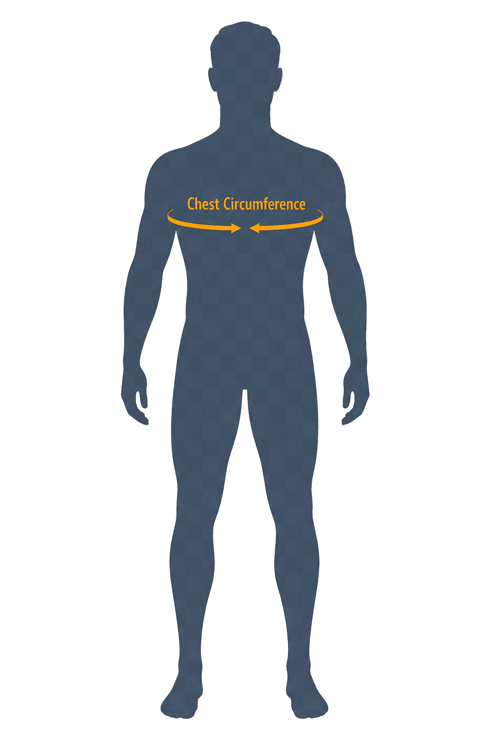 Bulldog Harness front view - chest circumference measurement